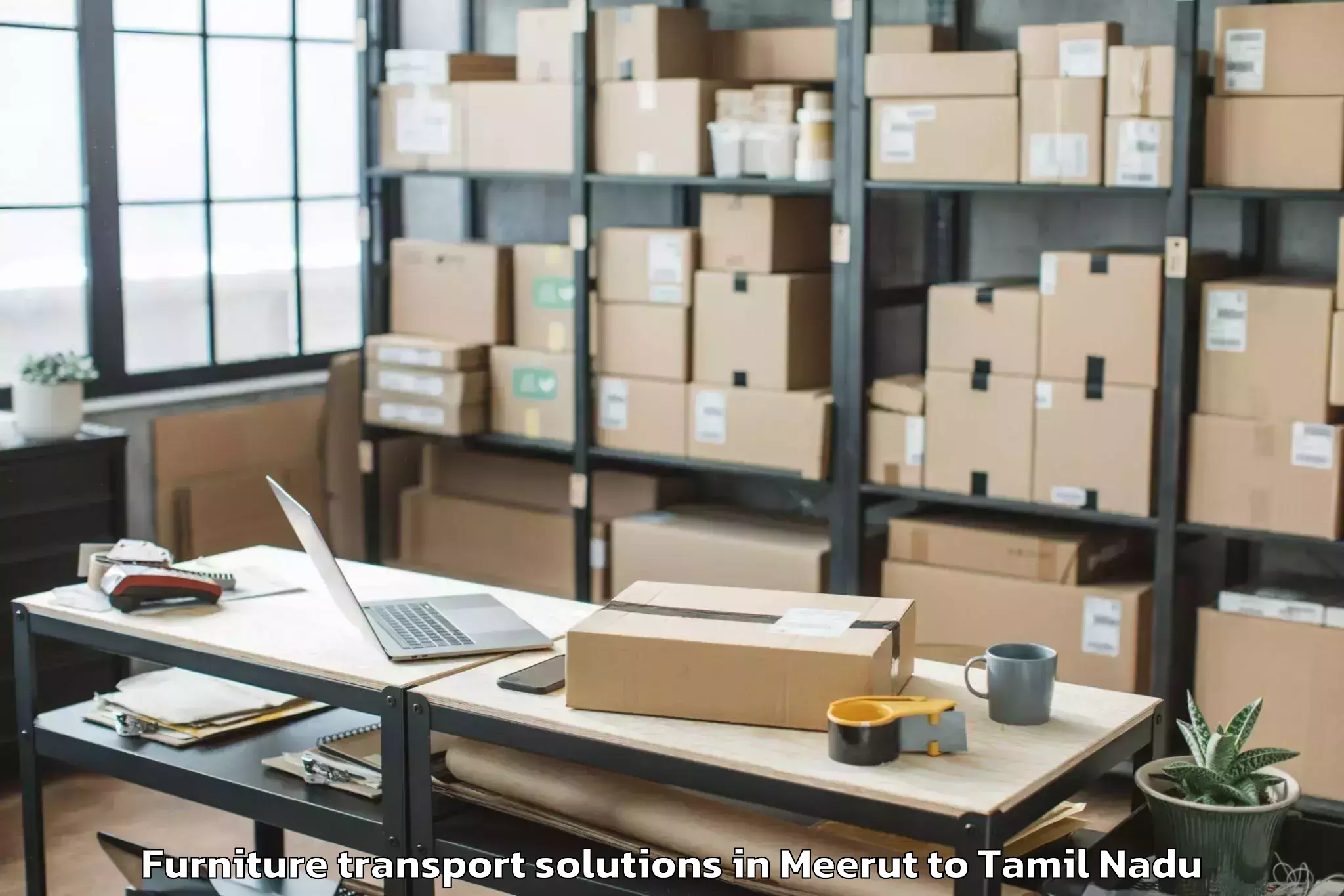 Quality Meerut to Injambakkam Furniture Transport Solutions